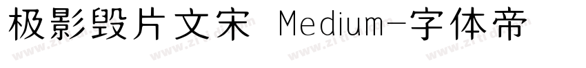 极影毁片文宋 Medium字体转换